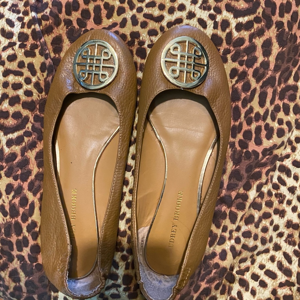 Audrey Brooke Leather Flats
